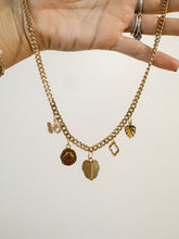 Load image into Gallery viewer, Charm Necklace with Cuban Chain
