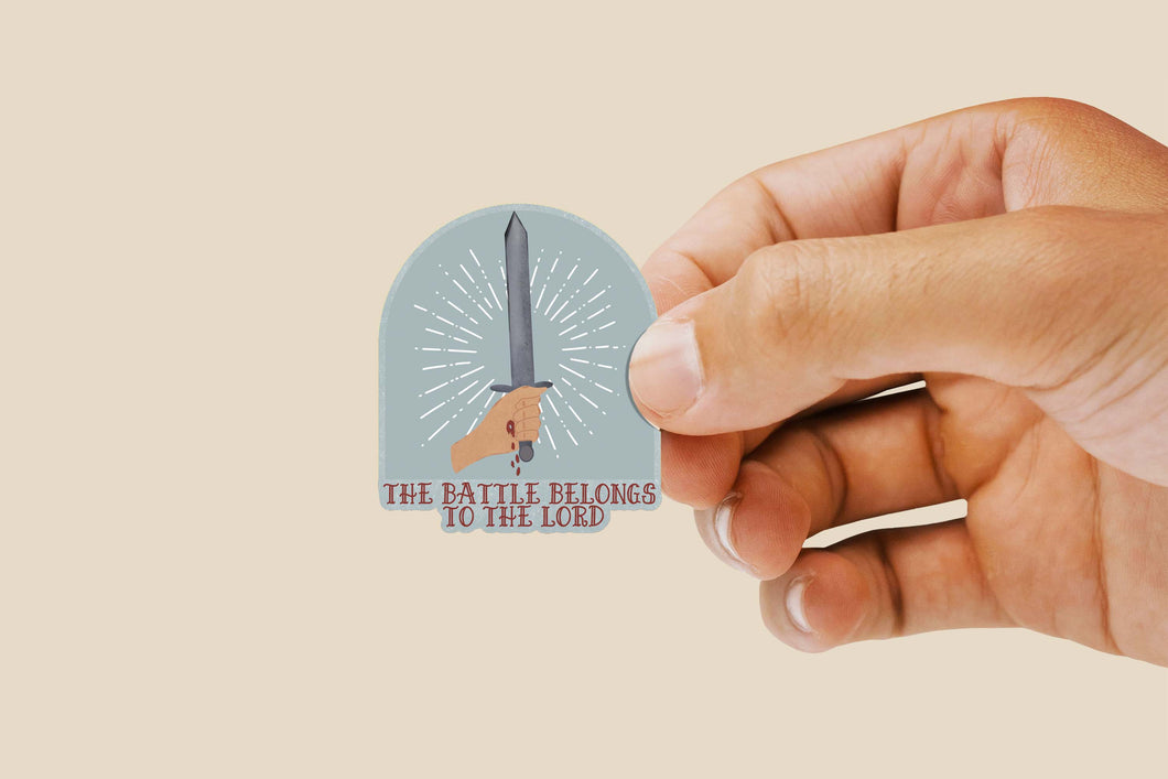 The Battle Belongs to the Lord Sticker